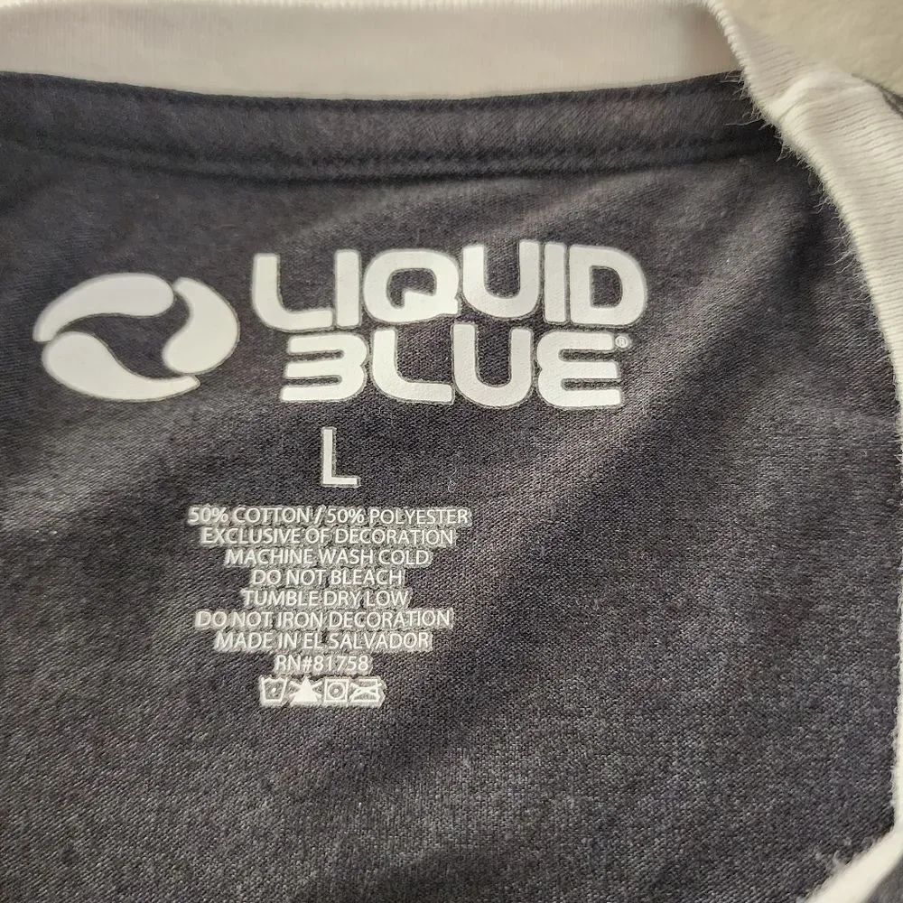 Liquid Blue Pink Floyd The Dark Side Of The Moon Tshirt With Graphics Size Large - Picture 4 of 5